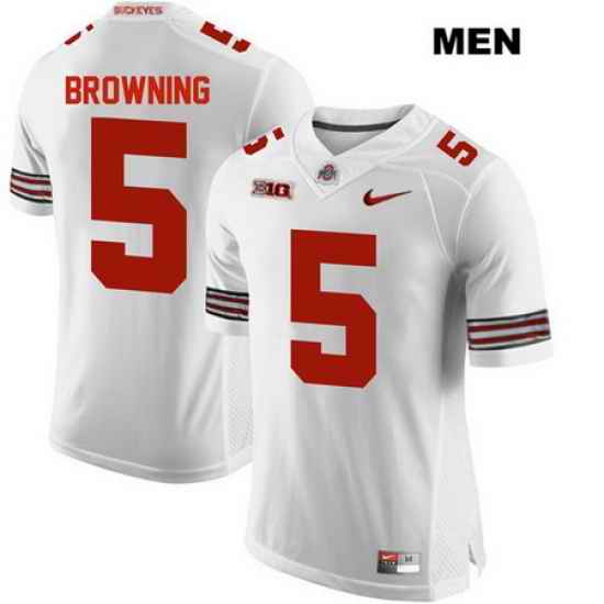 Baron Browning Nike Ohio State Buckeyes Authentic Stitched Mens  5 White College Football Jersey Jersey